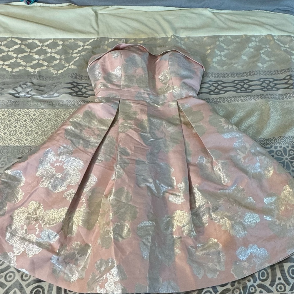 Calvin Klein Elegant Pink and Silver Kids Dress